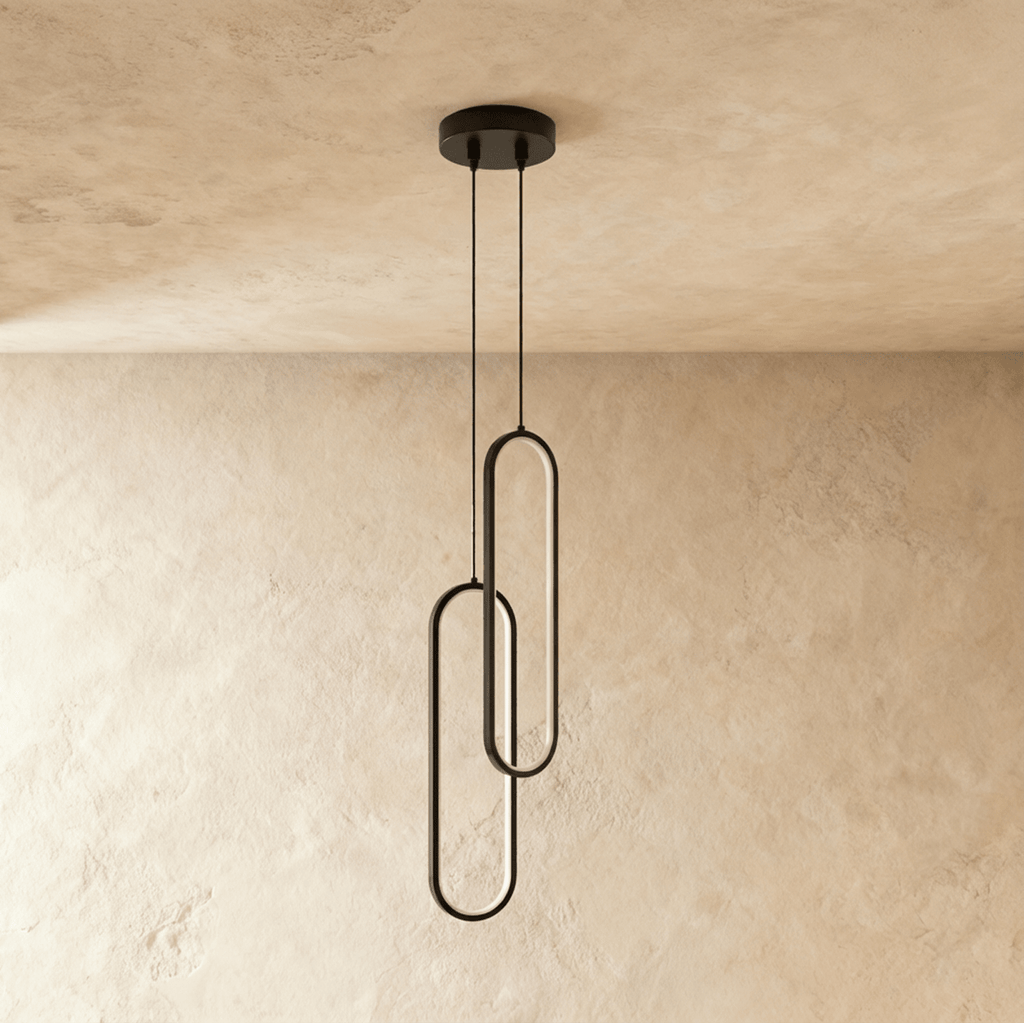 Lacquered Aluminum Oval LED Pendant Light for Modern Living