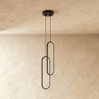 Lacquered Aluminum Oval LED Pendant Light for Modern Living