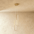 Lacquered Aluminum Oval LED Pendant Light for Modern Living
