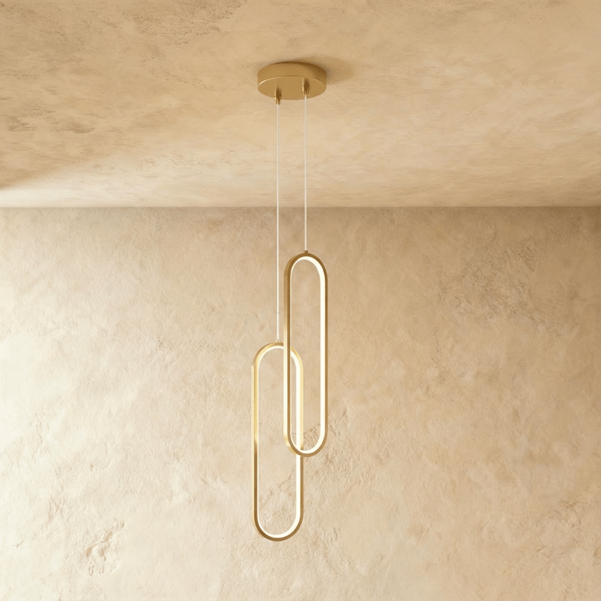 Lacquered Aluminum Oval LED Pendant Light for Modern Living