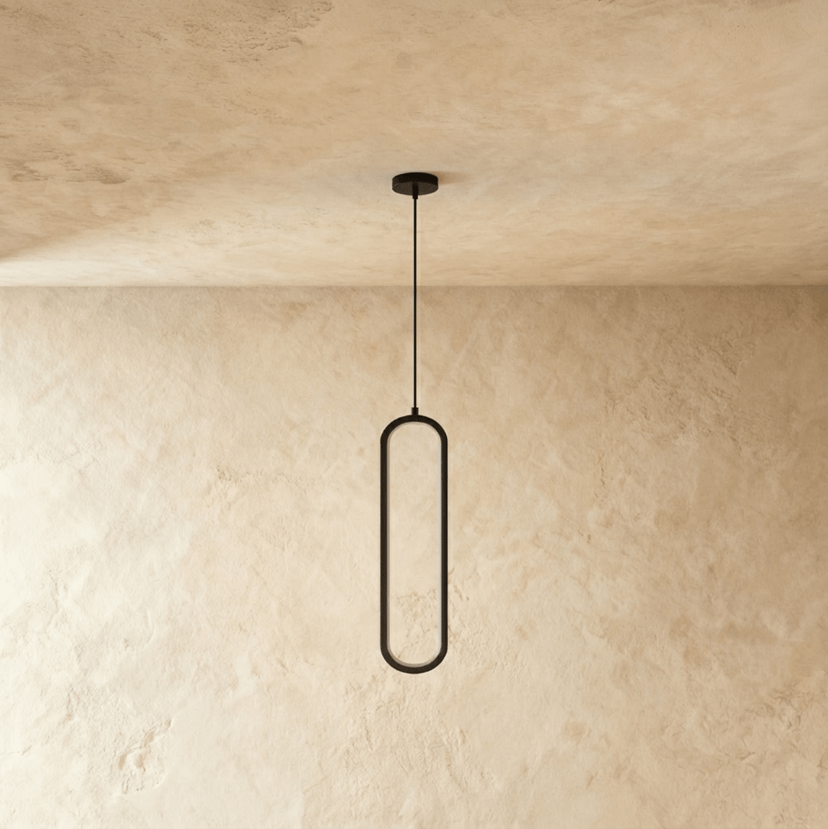 Lacquered Aluminum Oval LED Pendant Light for Modern Living