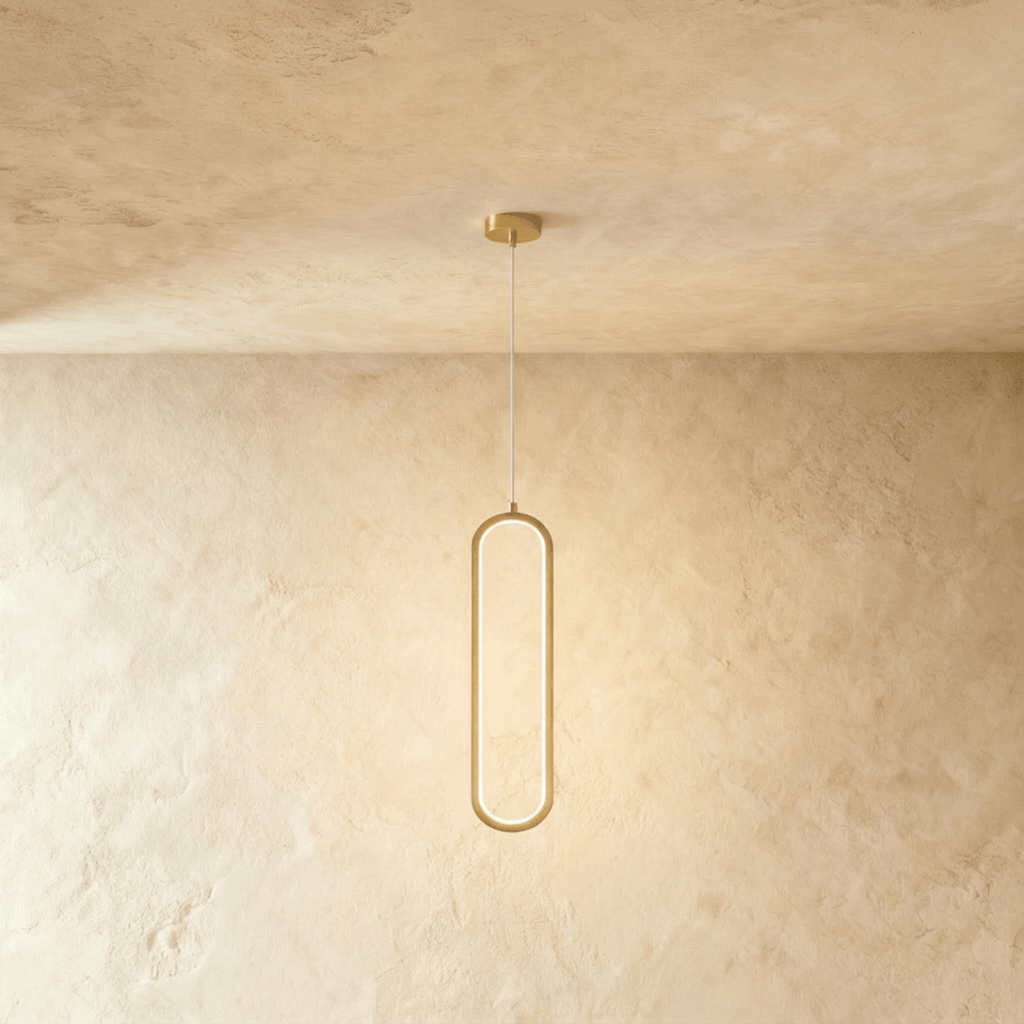 Lacquered Aluminum Oval LED Pendant Light for Modern Living