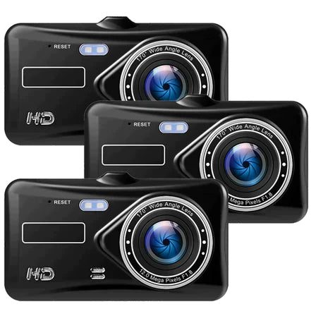 Dash Cam With Dual Front-Rear Cameras, 1080P And 4-Inch LCD