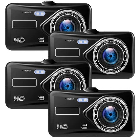 Dash Cam With Dual Front-Rear Cameras, 1080P And 4-Inch LCD