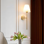 RadiantGold Wireless Wall Lamp With Fabric Shade RGB Lighting