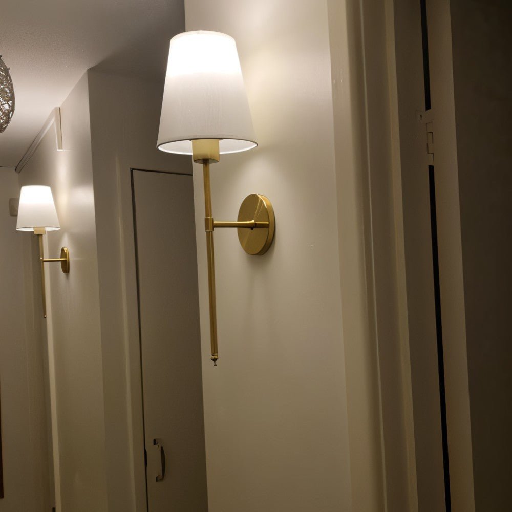 RadiantGold Wireless Wall Lamp With Fabric Shade RGB Lighting