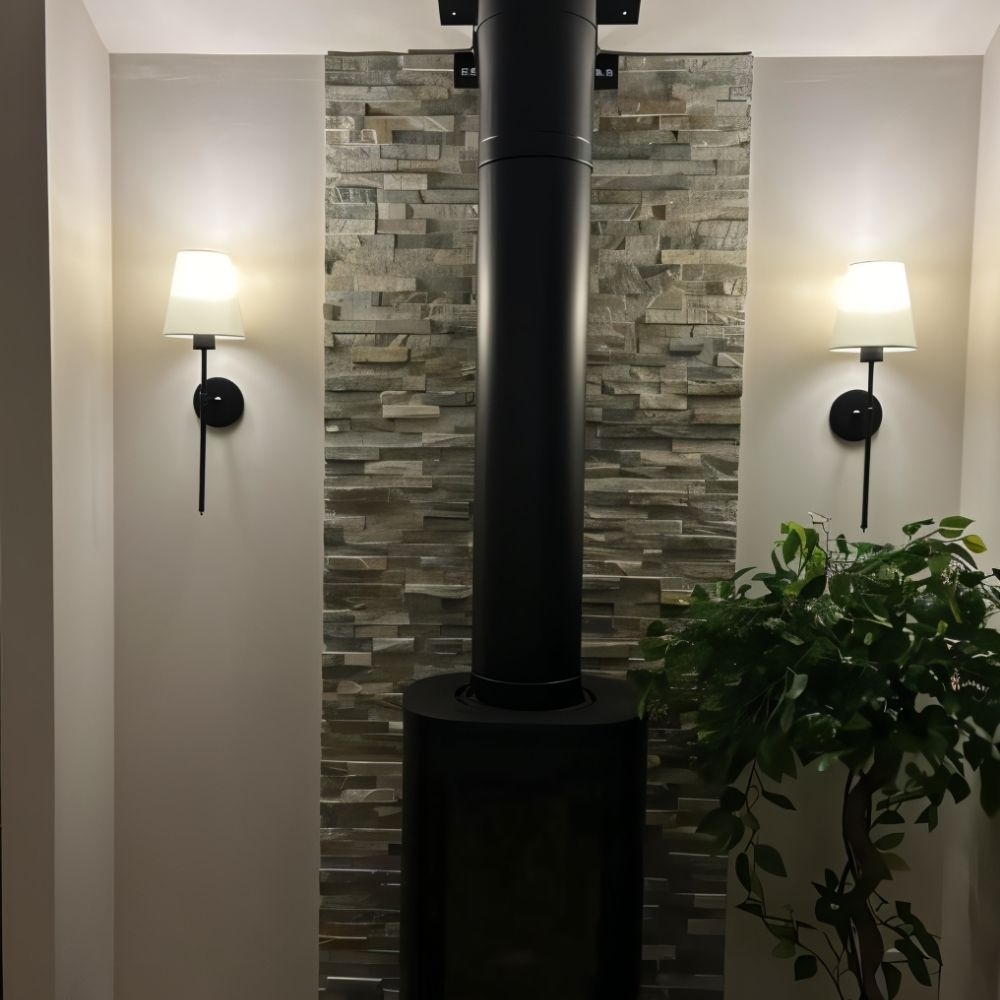 RadiantGold Wireless Wall Lamp With Fabric Shade RGB Lighting