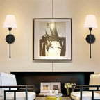 RadiantGold Wireless Wall Lamp With Fabric Shade RGB Lighting
