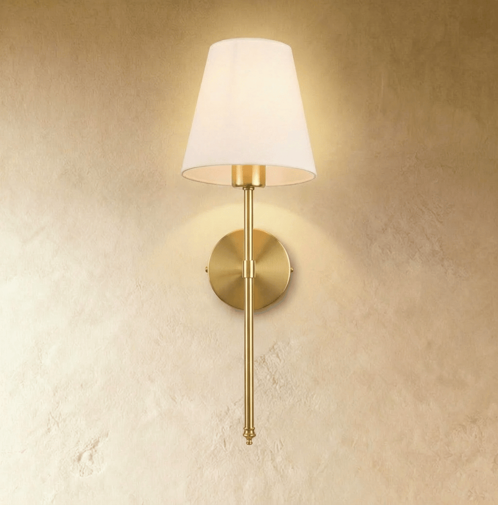 RadiantGold Wireless Wall Lamp With Fabric Shade RGB Lighting