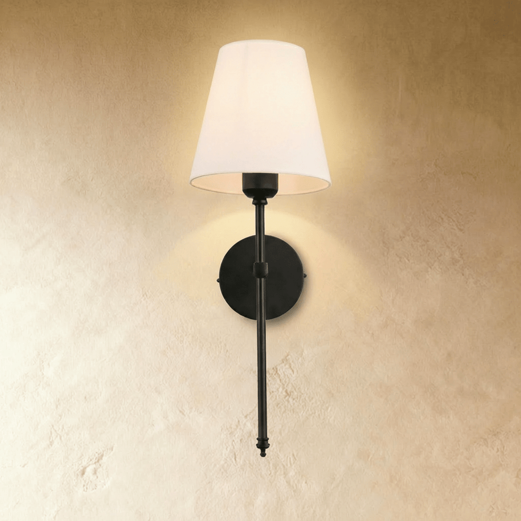 RadiantGold Wireless Wall Lamp With Fabric Shade RGB Lighting
