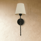 RadiantGold Wireless Wall Lamp With Fabric Shade RGB Lighting