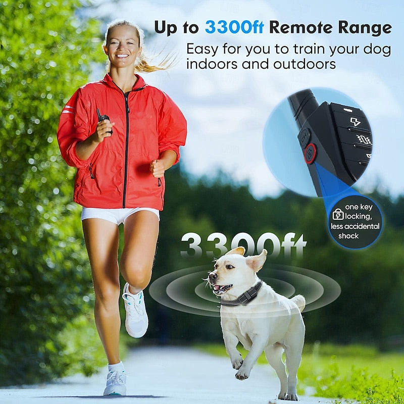 AstraTrail Pro Waterproof Remote Dog Training Collar, IPX7, 1000M Range