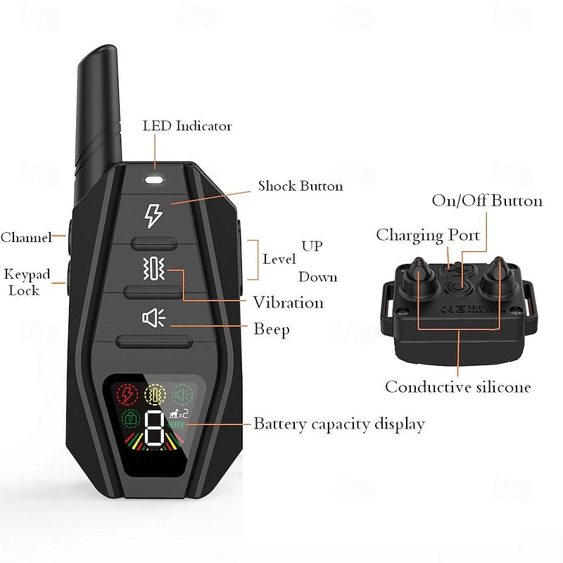 AstraTrail Pro Waterproof Remote Dog Training Collar, IPX7, 1000M Range