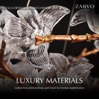 Petalwave Crystal Brass Chandelier With Split Petal Design