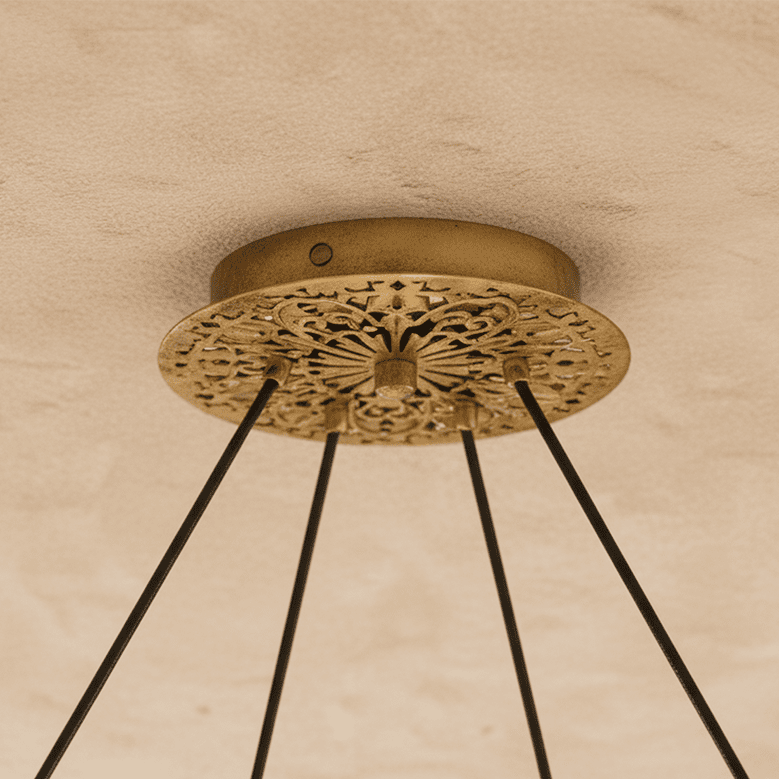 Petalwave Crystal Brass Chandelier With Split Petal Design