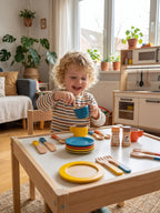 Træmiddagsservicesæt til rolleleg for babyer og småbørn | Fioriscas