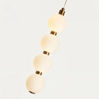Aurora Cascade Acrylic Ball Pendant Light With Metal Accents