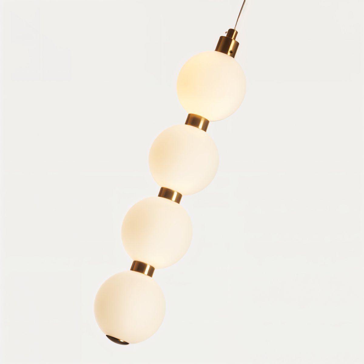 Aurora Cascade Acrylic Ball Pendant Light With Metal Accents