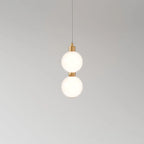 Aurora Cascade Acrylic Ball Pendant Light With Metal Accents