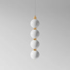 Aurora Cascade Acrylic Ball Pendant Light With Metal Accents