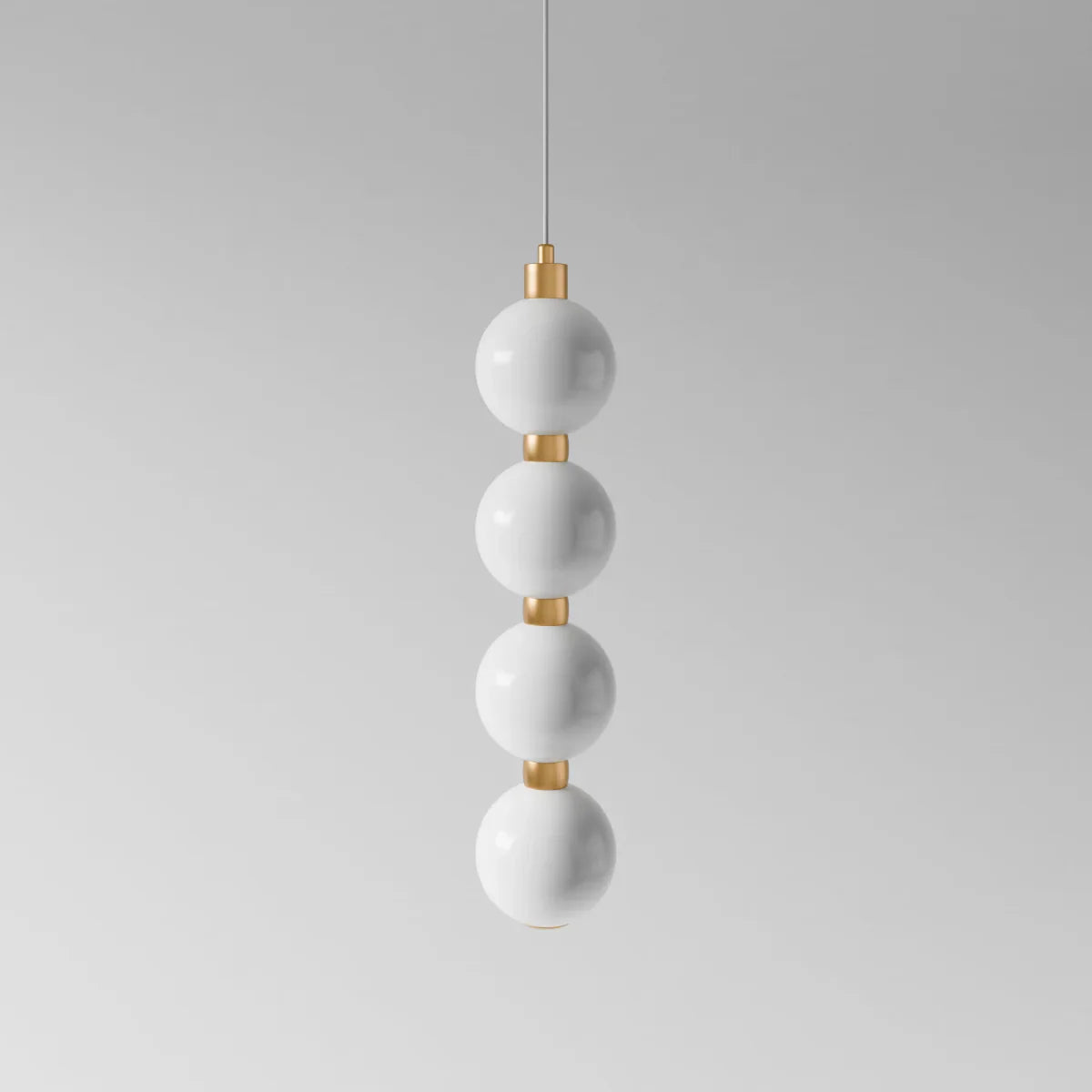 Aurora Cascade Acrylic Ball Pendant Light With Metal Accents