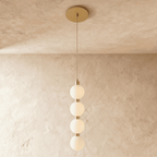Aurora Cascade Acrylic Ball Pendant Light With Metal Accents