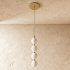 Aurora Cascade Acrylic Ball Pendant Light With Metal Accents