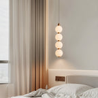 Aurora Cascade Acrylic Ball Pendant Light With Metal Accents
