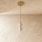 Aurora Cascade Acrylic Ball Pendant Light With Metal Accents