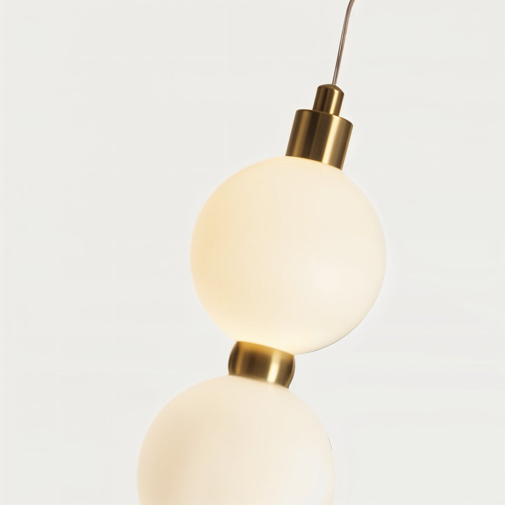 Aurora Cascade Acrylic Ball Pendant Light With Metal Accents