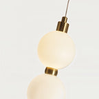 Aurora Cascade Acrylic Ball Pendant Light With Metal Accents