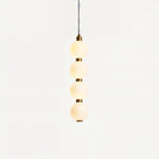Aurora Cascade Acrylic Ball Pendant Light With Metal Accents