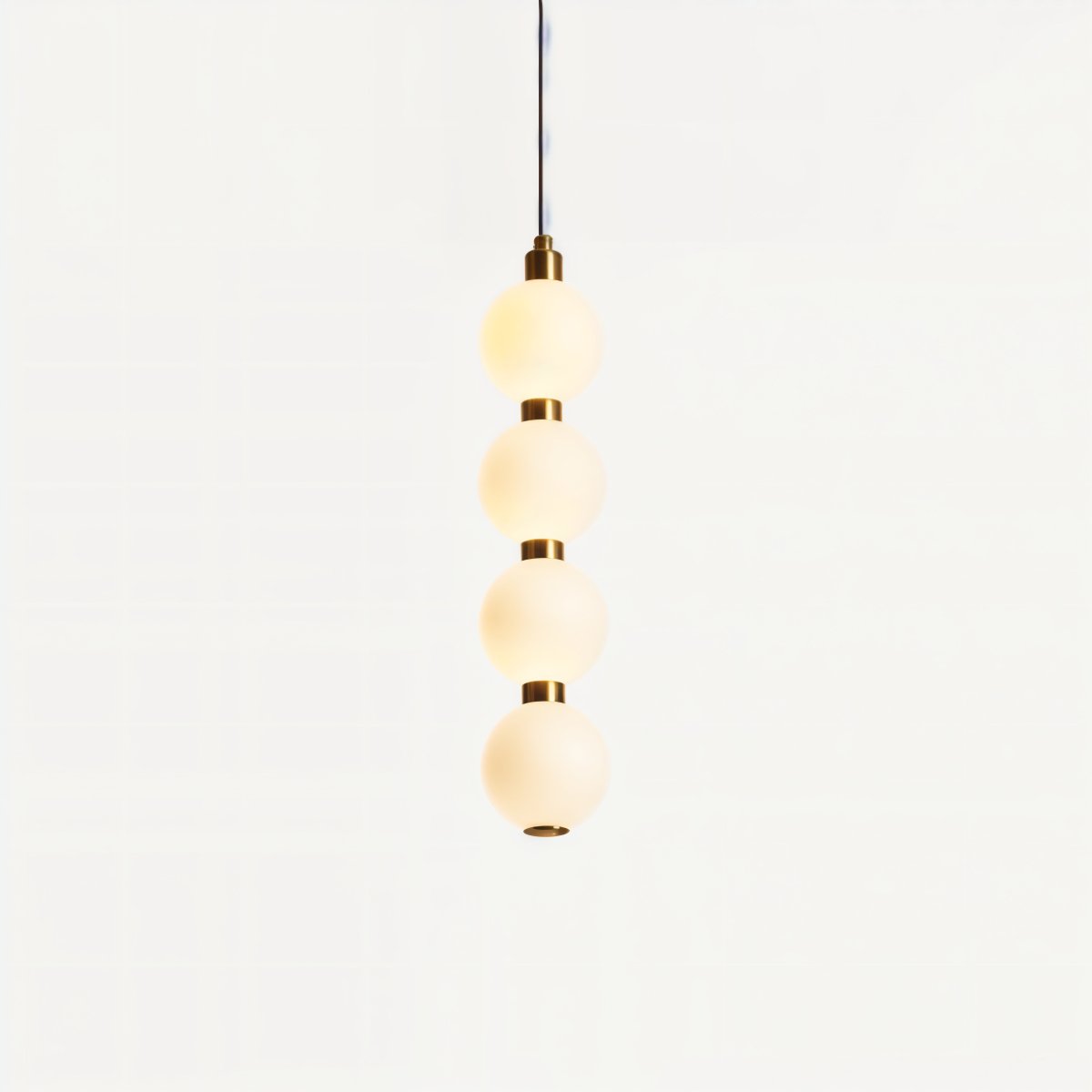 Aurora Cascade Acrylic Ball Pendant Light With Metal Accents
