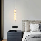 Aurora Cascade Acrylic Ball Pendant Light With Metal Accents