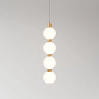 Aurora Cascade Acrylic Ball Pendant Light With Metal Accents