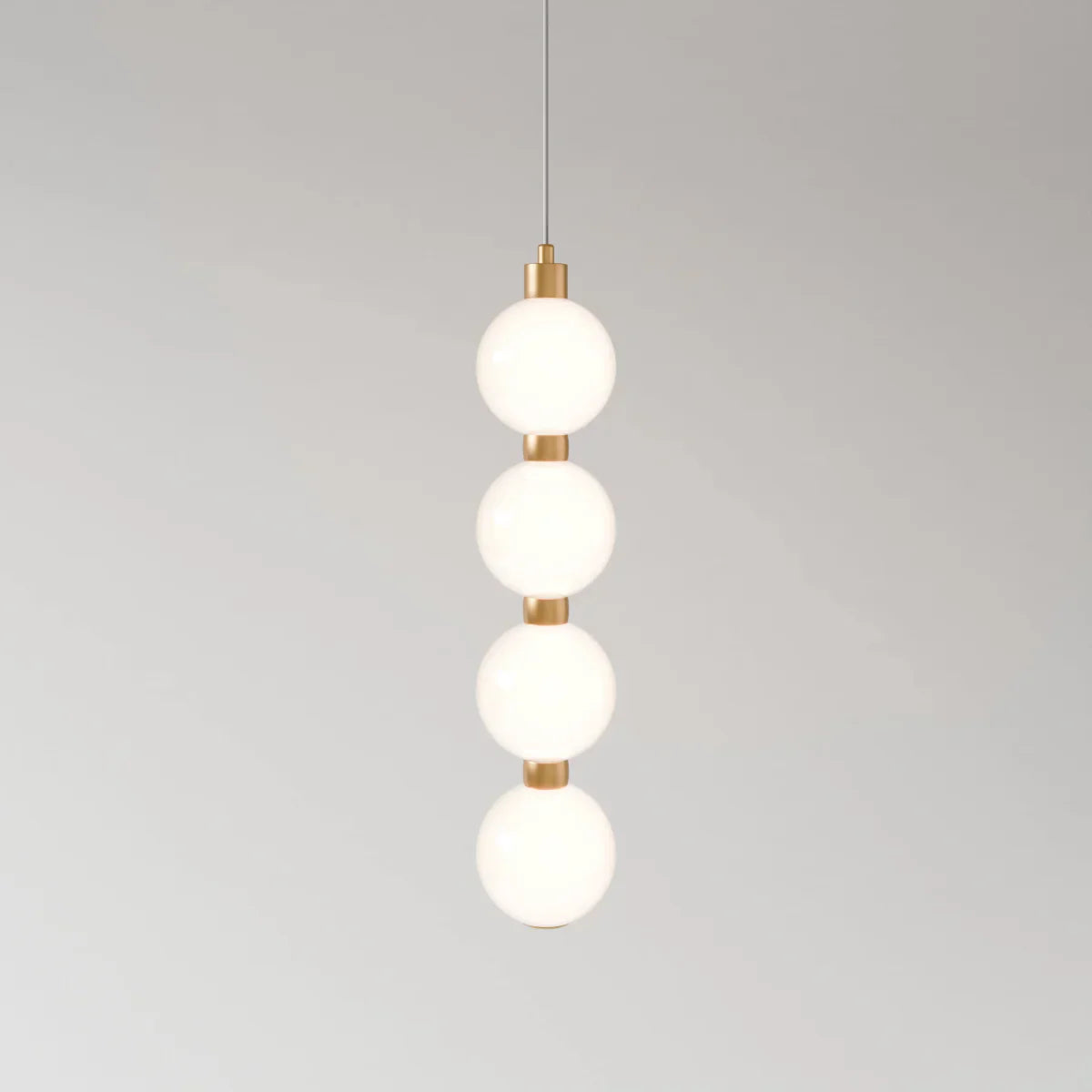 Aurora Cascade Acrylic Ball Pendant Light With Metal Accents