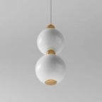 Aurora Cascade Acrylic Ball Pendant Light With Metal Accents