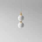 Aurora Cascade Acrylic Ball Pendant Light With Metal Accents