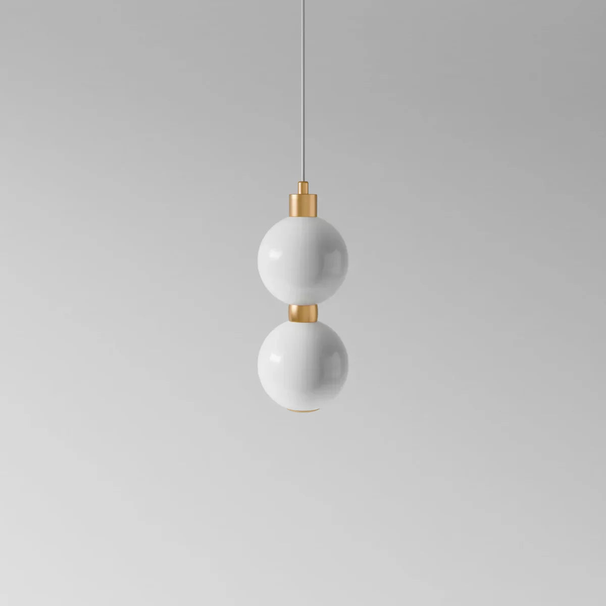 Aurora Cascade Acrylic Ball Pendant Light With Metal Accents