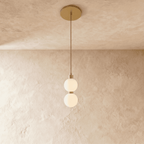 Aurora Cascade Acrylic Ball Pendant Light With Metal Accents