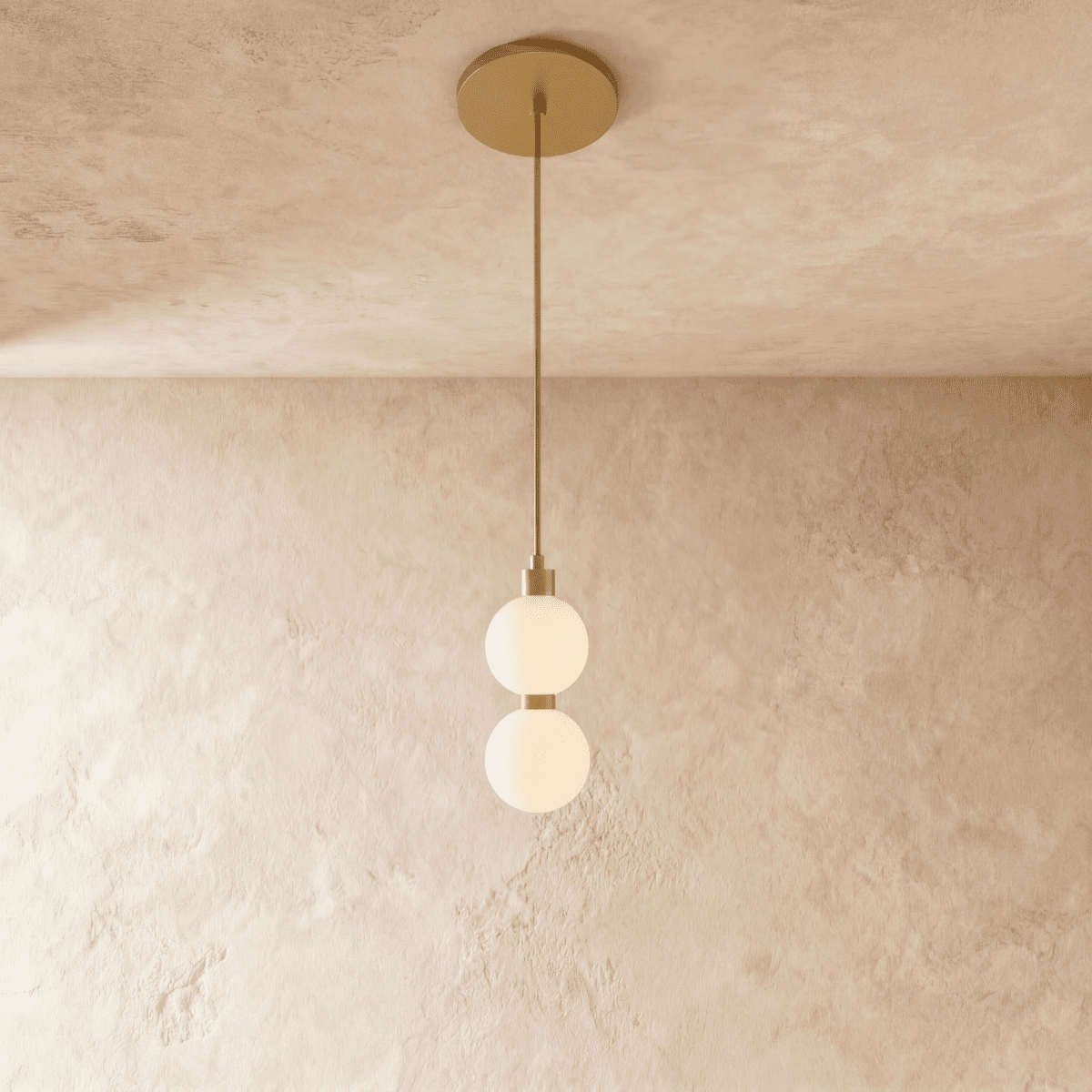 Aurora Cascade Acrylic Ball Pendant Light With Metal Accents