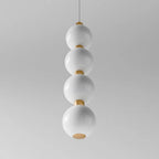 Aurora Cascade Acrylic Ball Pendant Light With Metal Accents