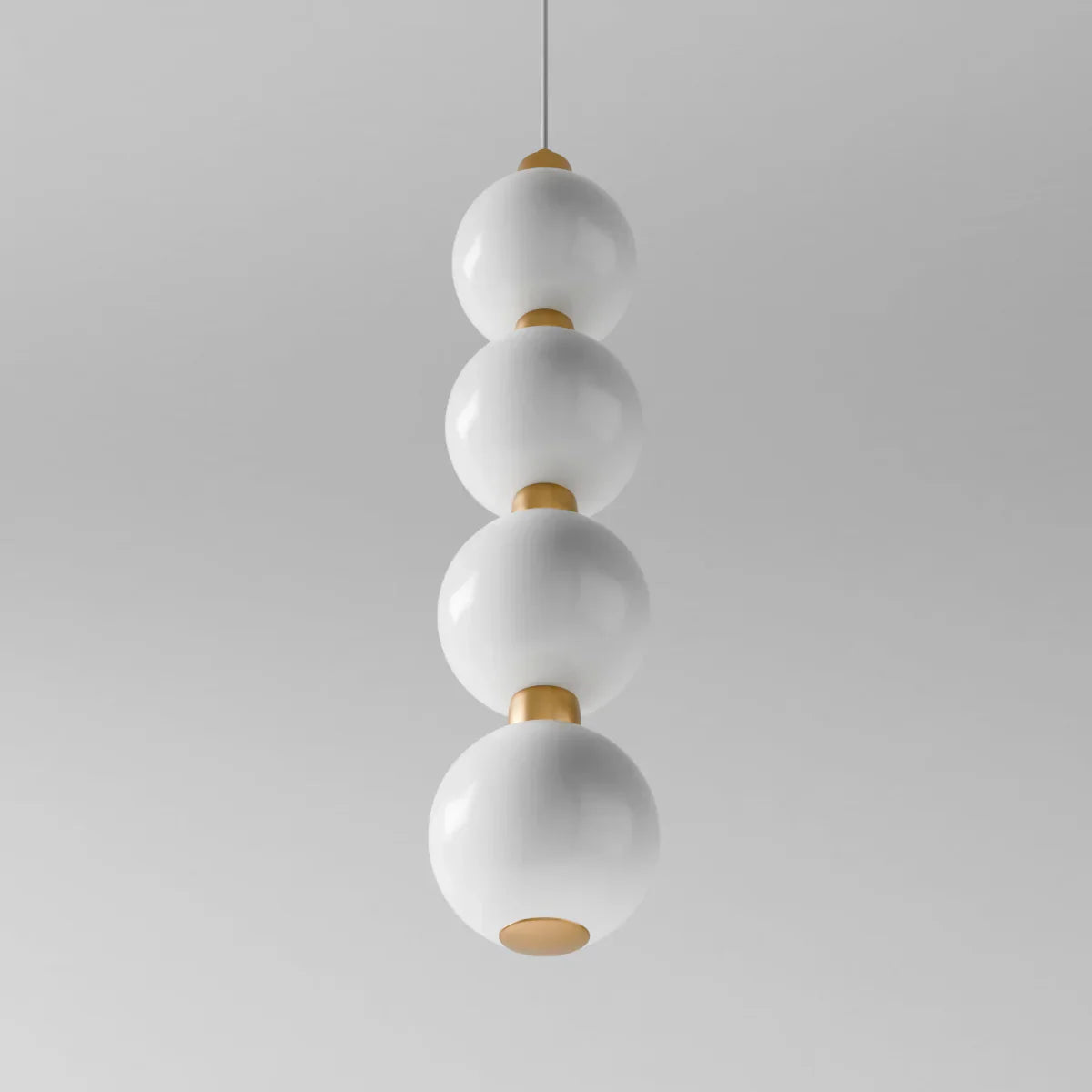 Aurora Cascade Acrylic Ball Pendant Light With Metal Accents