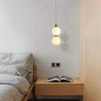 Aurora Cascade Acrylic Ball Pendant Light With Metal Accents