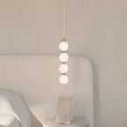 Aurora Cascade Acrylic Ball Pendant Light With Metal Accents