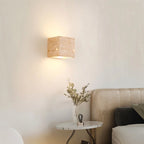 Vento travertinvägglampa gul modern kub- eller rektangulär design