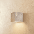 Vento travertinvägglampa gul modern kub- eller rektangulär design