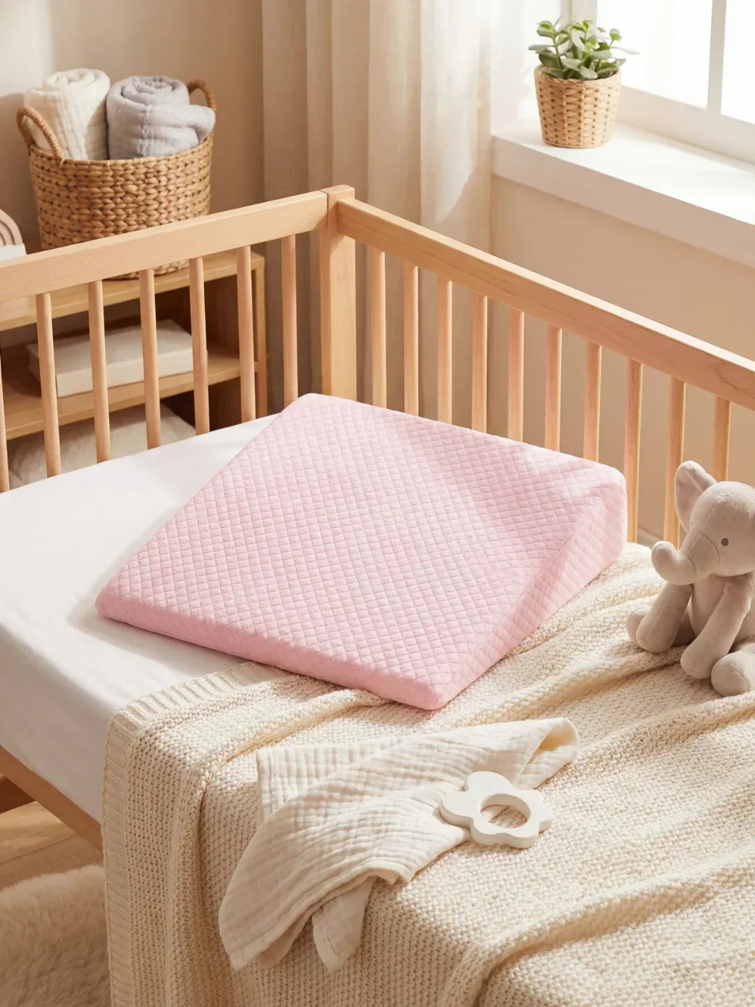 Memory Foam Wedge Pillow For Baby With Washable Cover