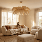 Feathered Luxe Chandelier With Soft Plume And Floating Bird Accents