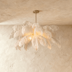 Feathered Luxe Chandelier With Soft Plume And Floating Bird Accents